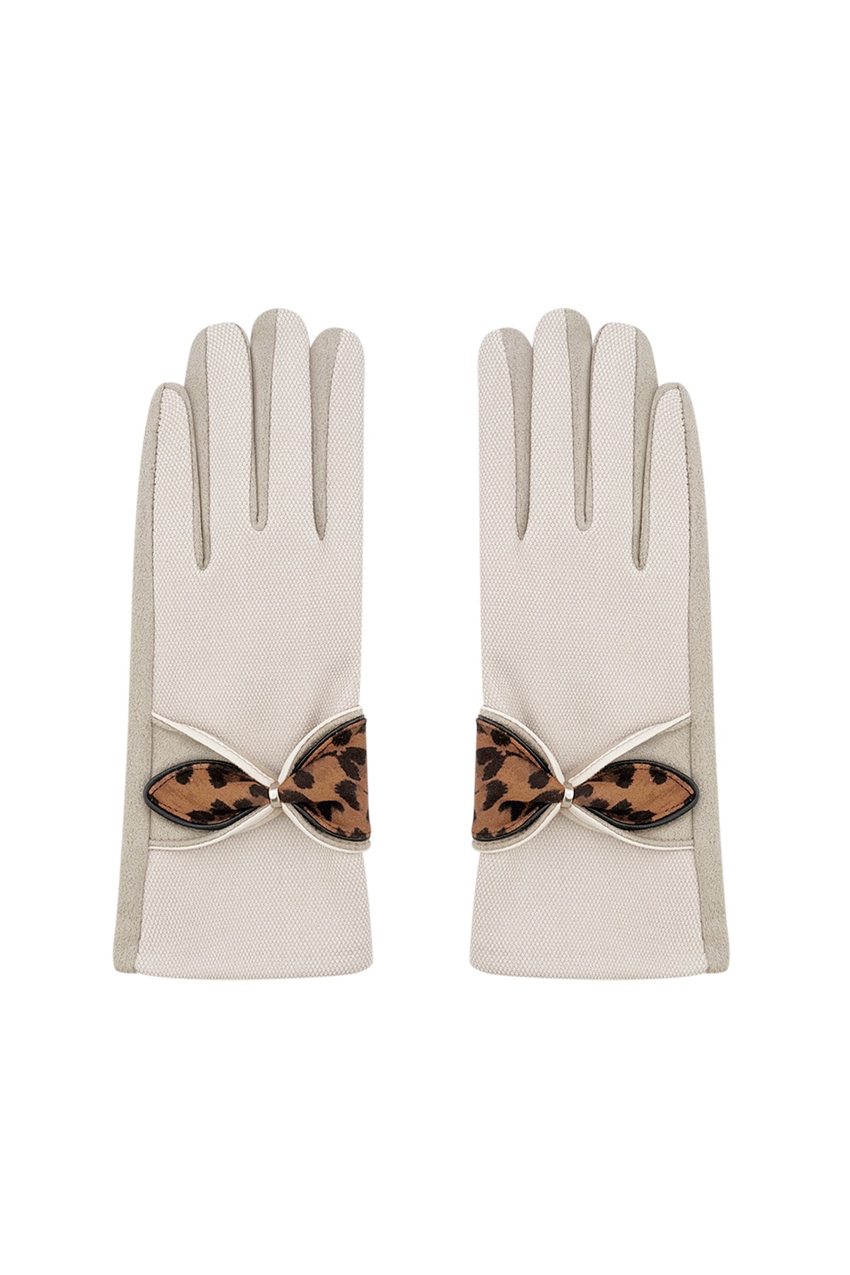 Handschuhe mit Panther-Detail - Schwarz