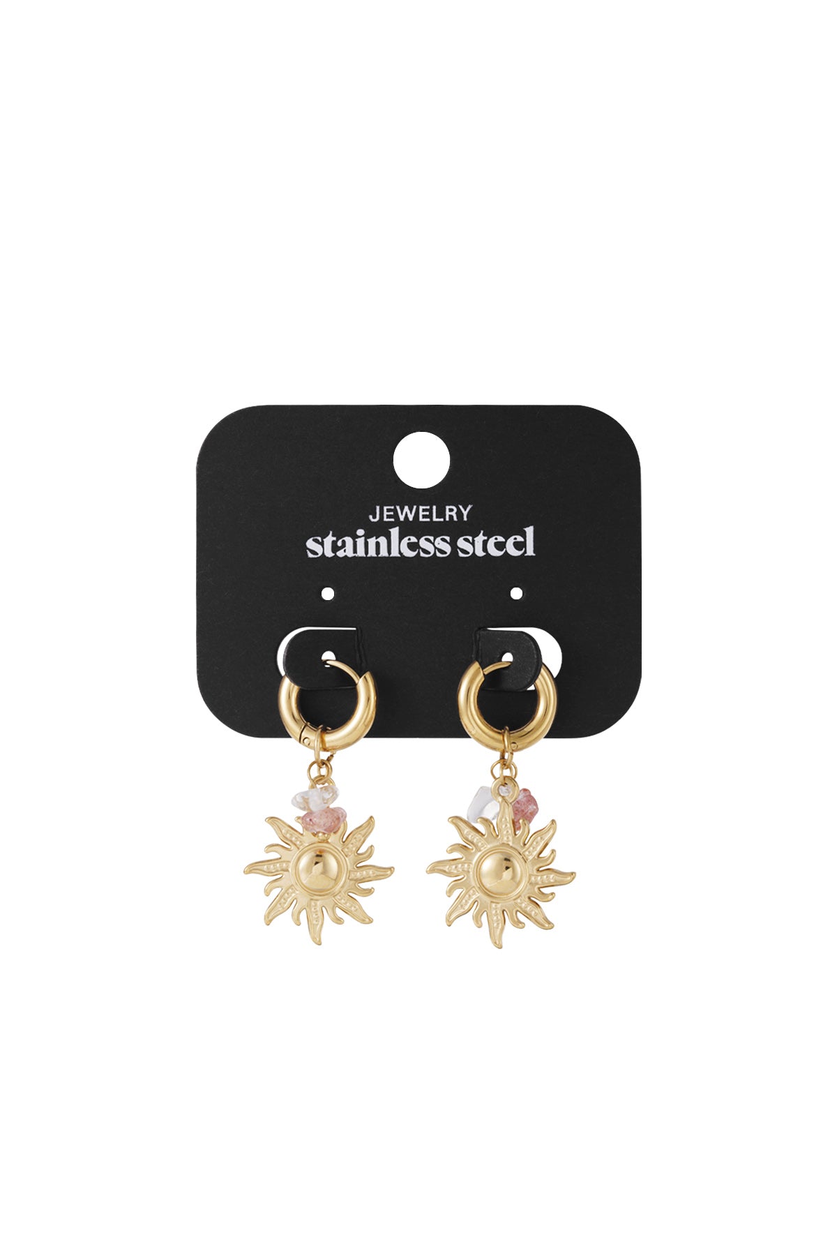 Edelstahl Tropfen Ohrringe Sonne/Mond Casual Täglich Einfache Serie frauen schmuck