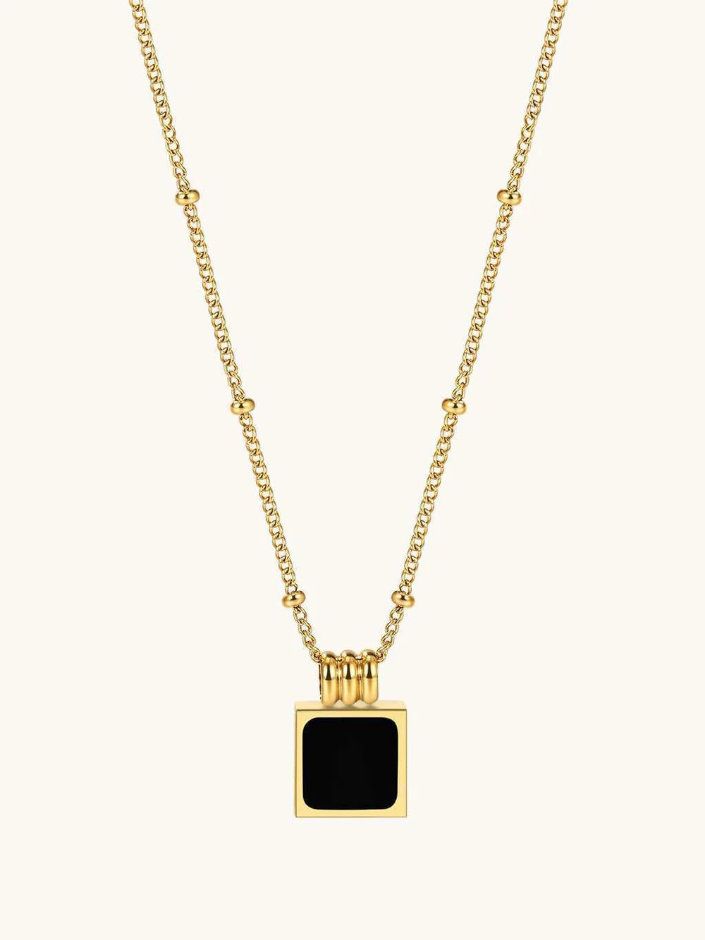 Rectangle Locket Halskette Gold