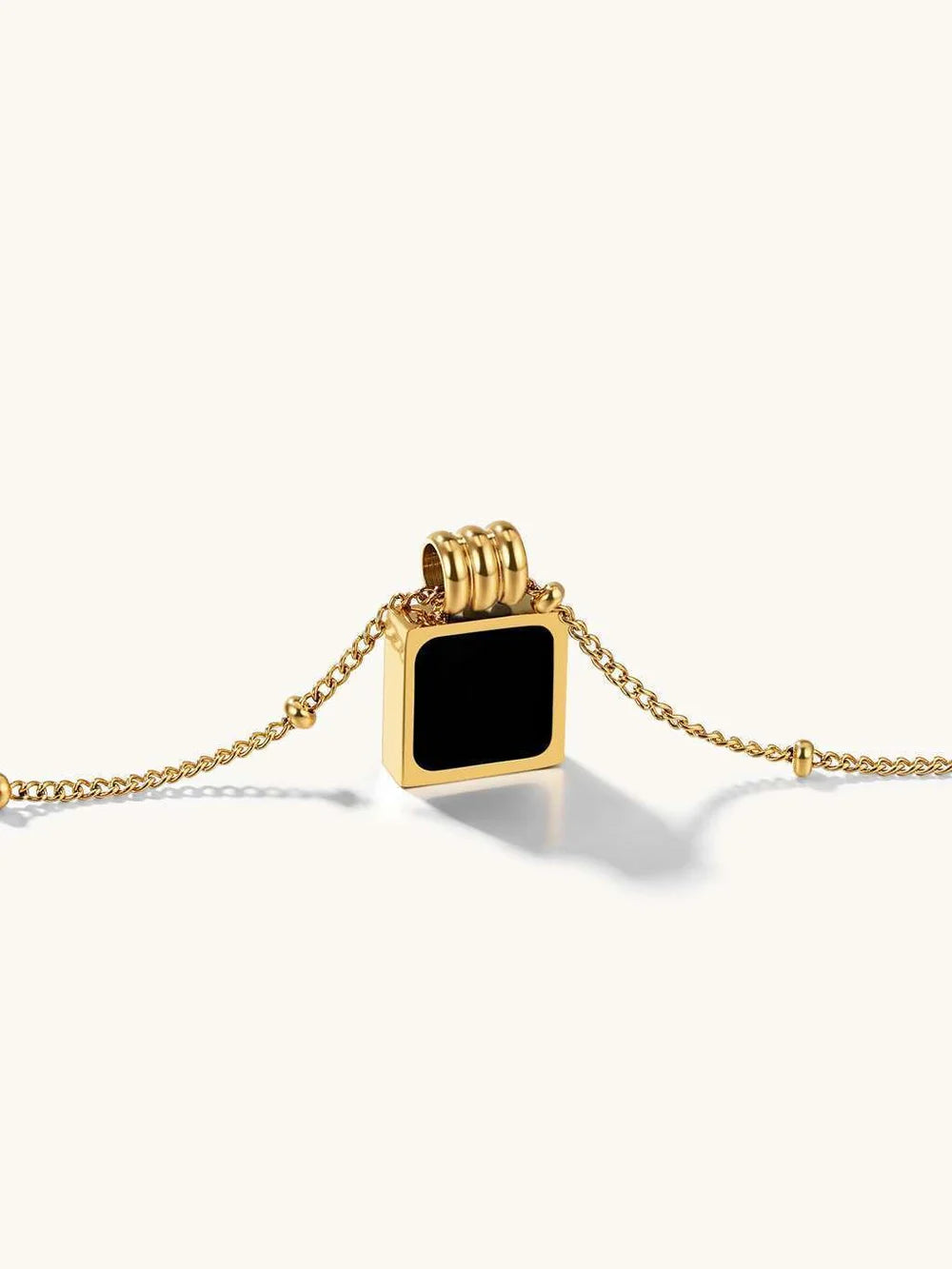Rectangle Locket Halskette Gold