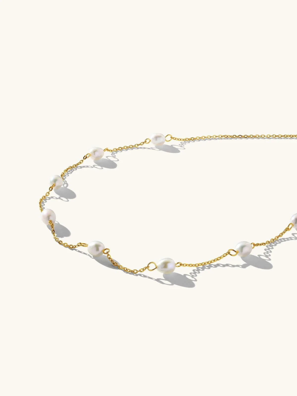 Pearl Satellite Halskette Gold