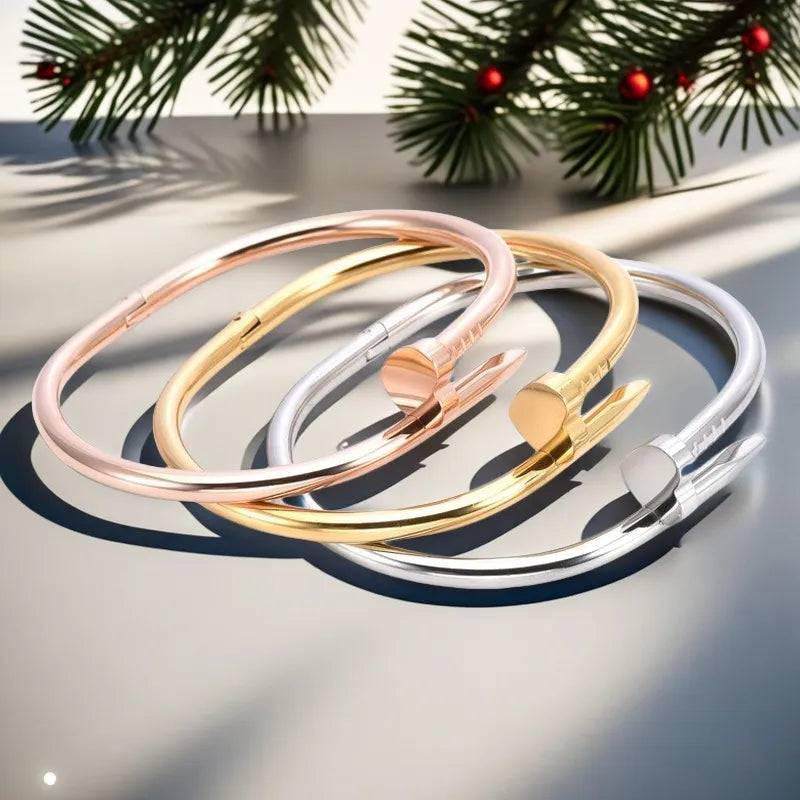✨ Luxuriöses Designer-Armband – Unisex Titanstahl Armreif ✨