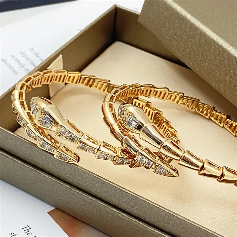 ✨ Serpentine Titanstahl Armband in Roségold – mit funkelndem Diamantstern