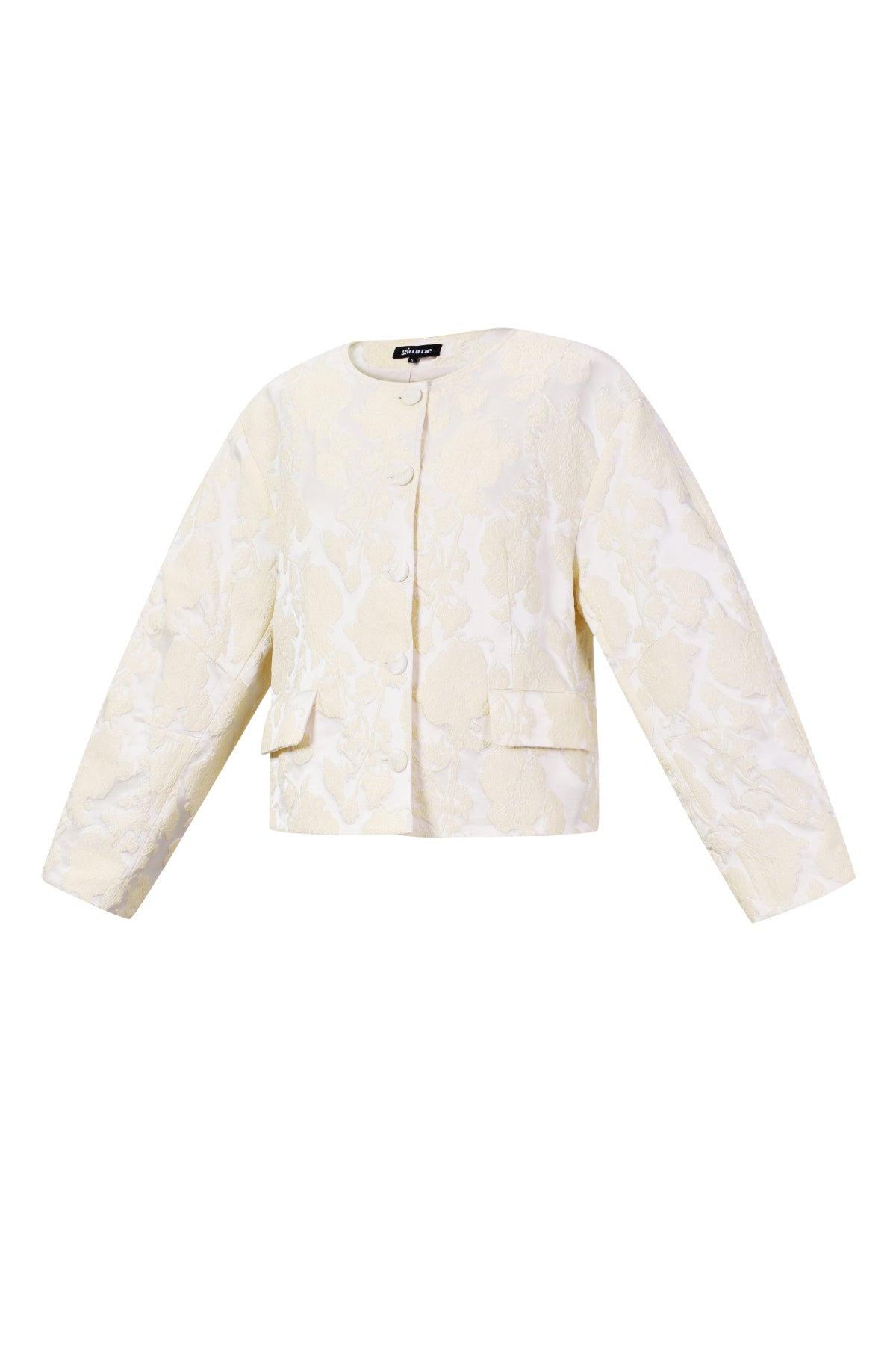 Jacquard-Jacke mit Ballonärmeln