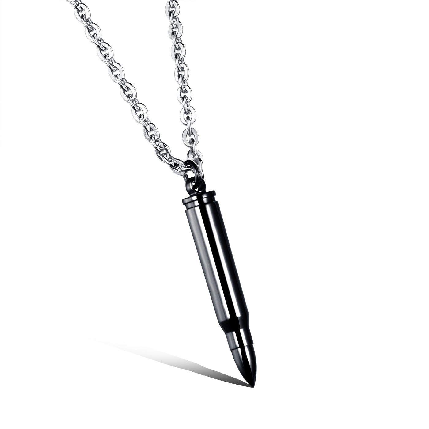 1 Stück elegante Herrenhalsketten aus Edelstahl im Bullet-Stil