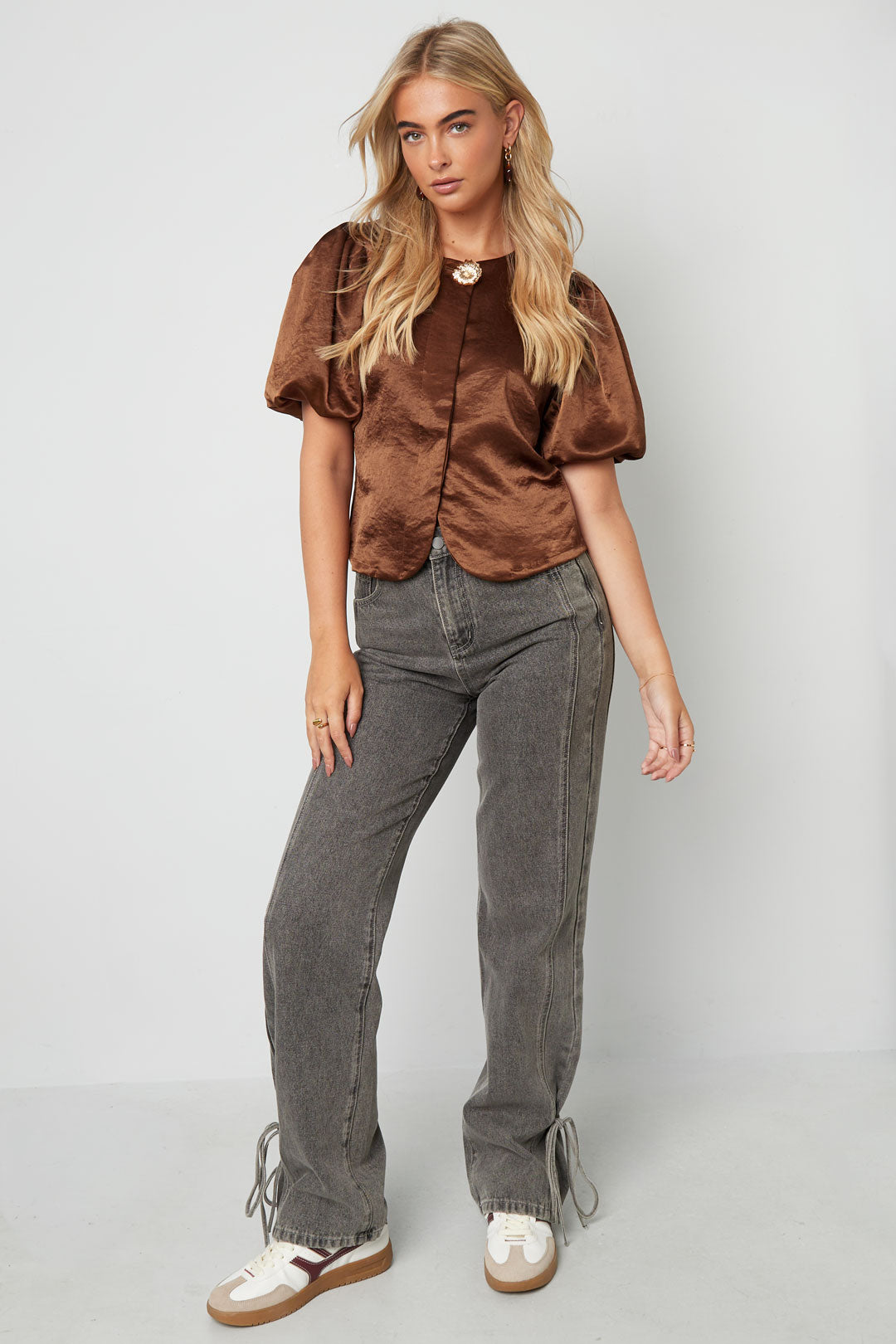 Statement-Top mit Puffärmeln