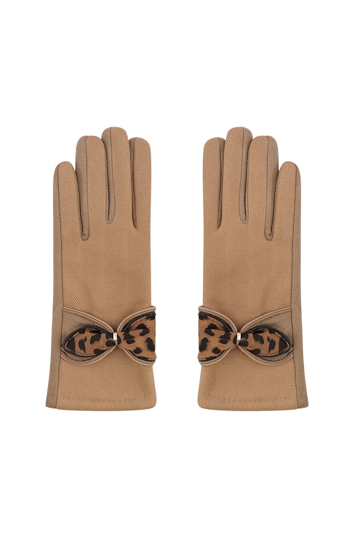 Handschuhe mit Panther-Detail - Schwarz