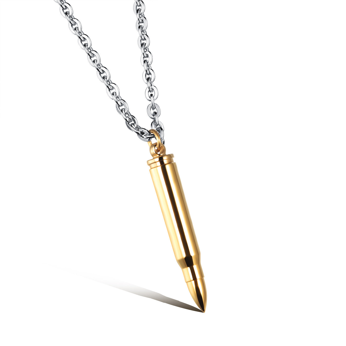 1 Stück elegante Herrenhalsketten aus Edelstahl im Bullet-Stil