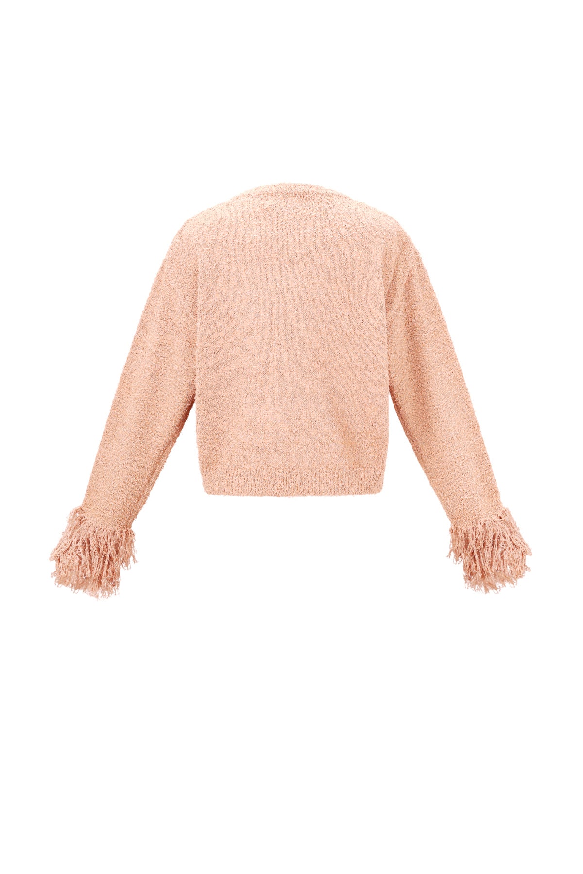 Strickjacke mit Fransenärmeln