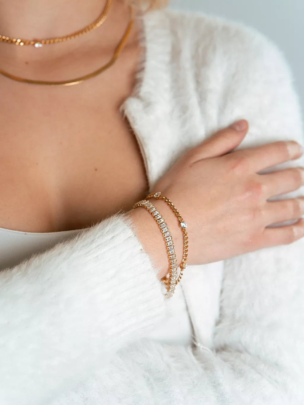 Mehrfarbig Armband Gold