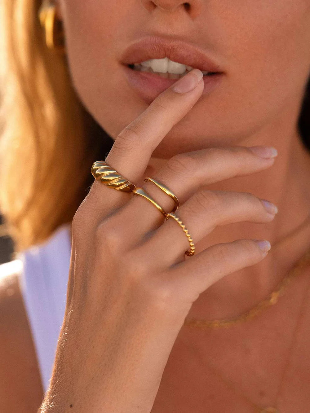 Bullet Ring Gold Klassischer Stil