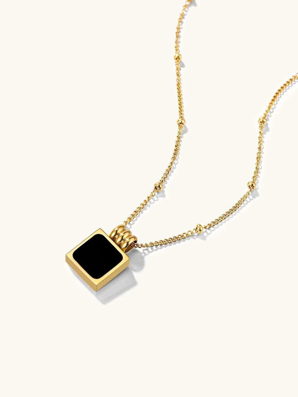 Rectangle Locket Halskette Gold