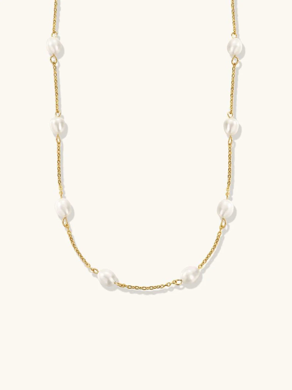 Pearl Satellite Halskette Gold