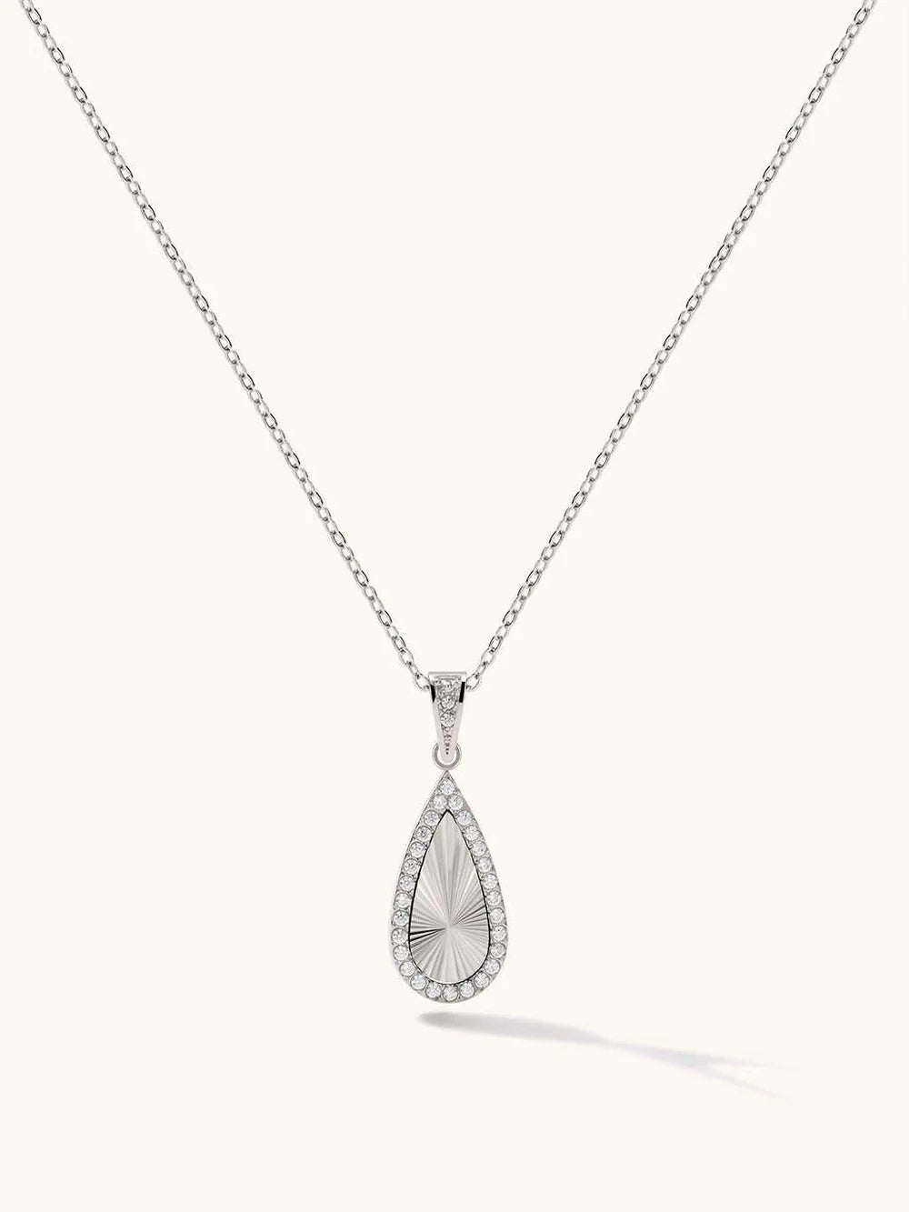 Tear Drop Kette Silber