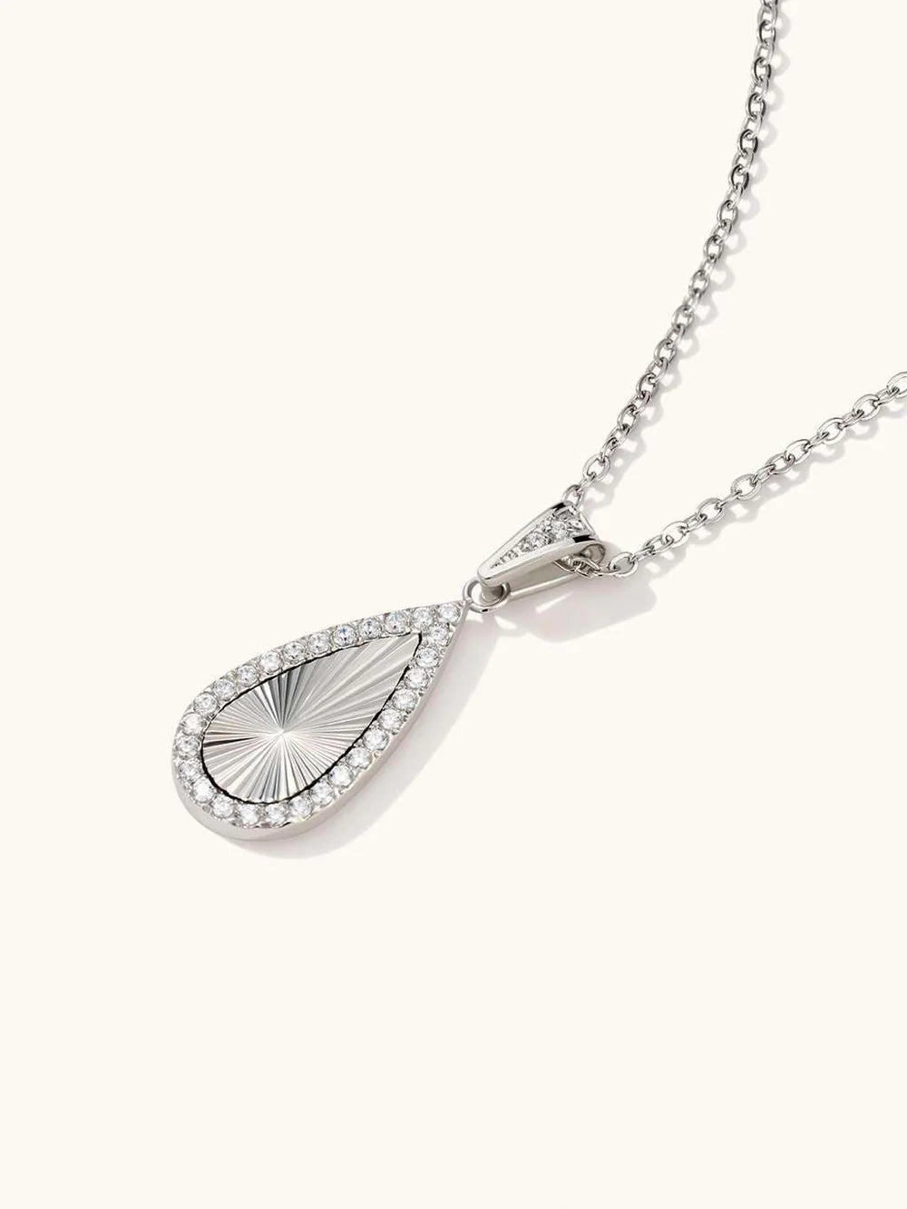 Tear Drop Kette Silber
