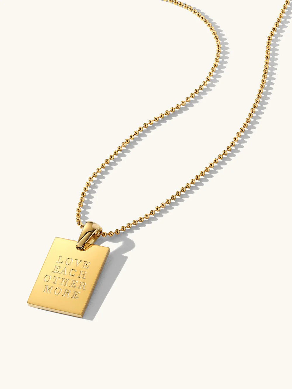 Love Each Other More Kette Gold