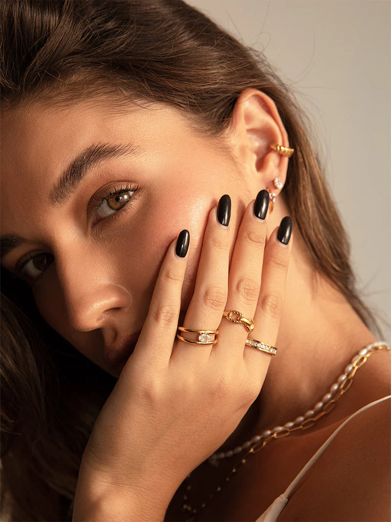 Sea and Sky Double Circular Ring