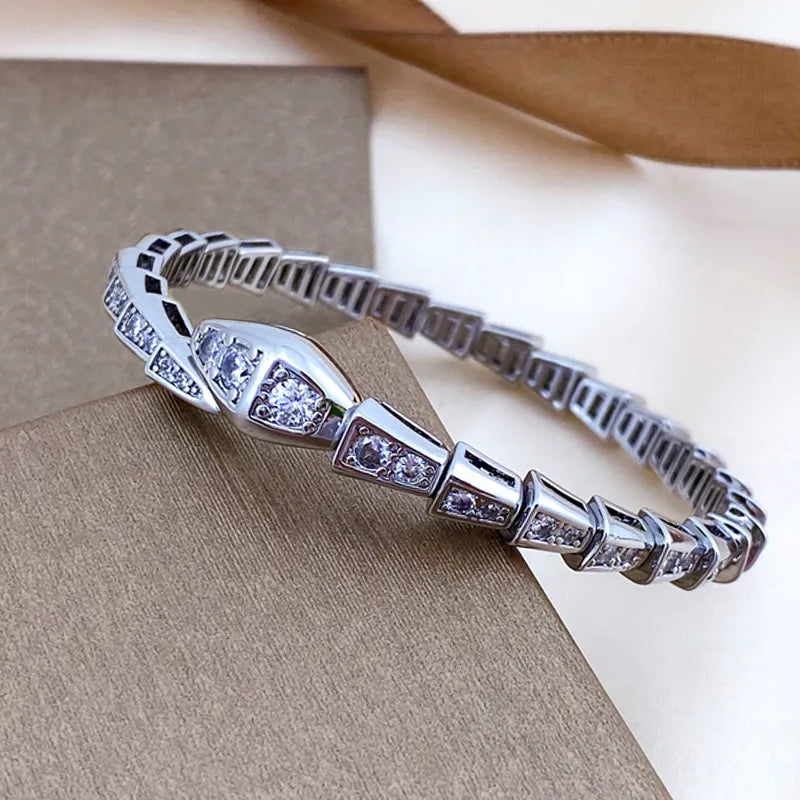 ✨ Serpentine Titanstahl Armband in Roségold – mit funkelndem Diamantstern