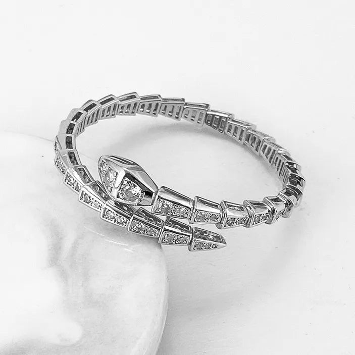 ✨ Serpentine Titanstahl Armband in Roségold – mit funkelndem Diamantstern