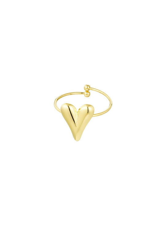 Schöne Herzring aus Edelstahl für Damen💫